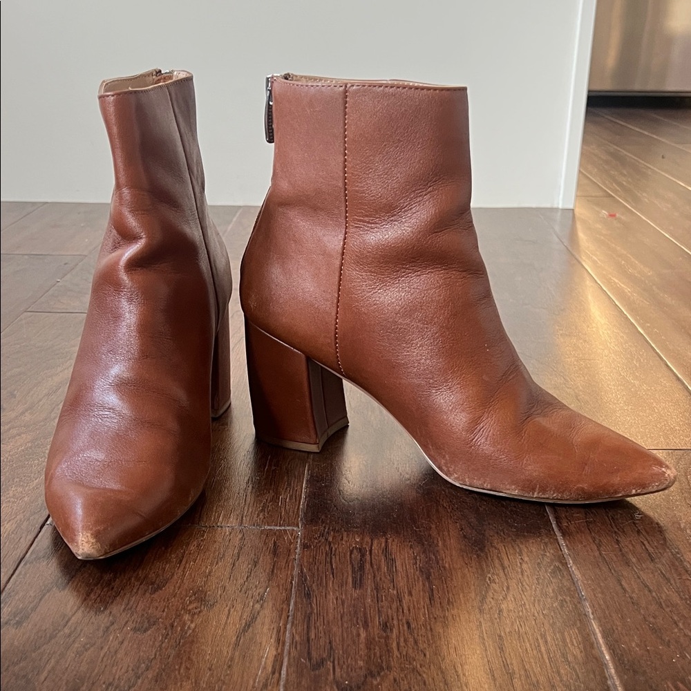 Brown Leather Ankle Boots